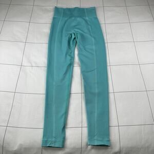 Gymshark Leggings Womens Small Blue Seamless High Rise Gym Workout Fitness